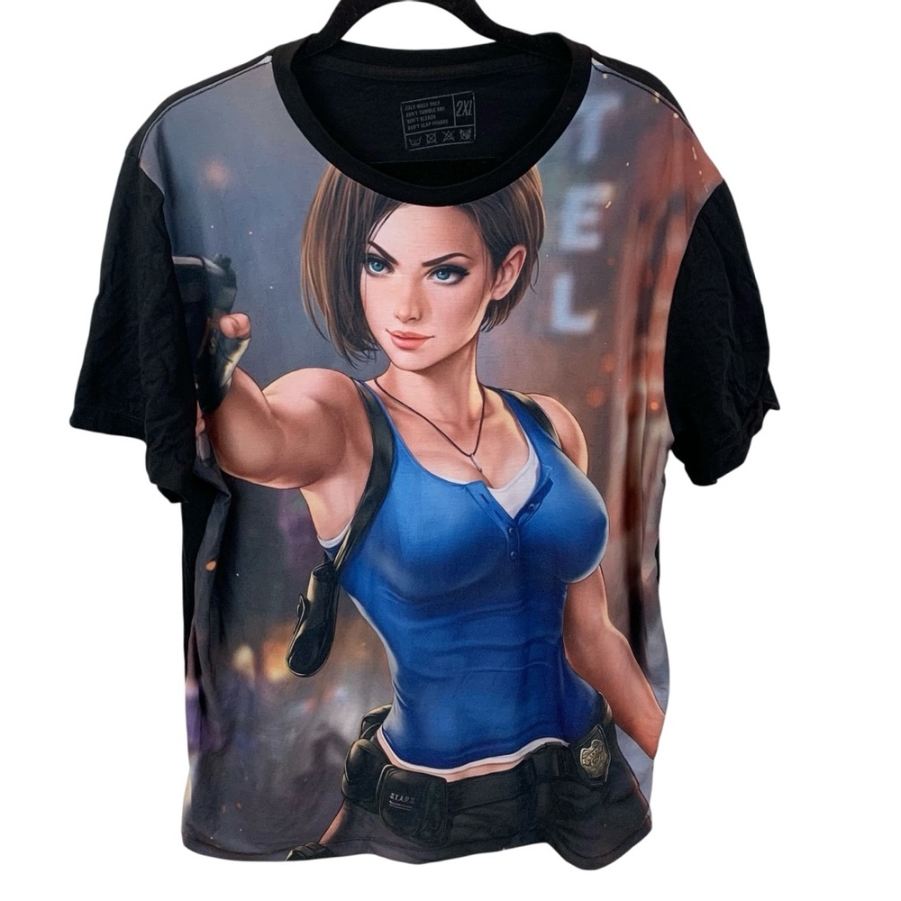 Jill Valentine Resident Evil Graphic Tee Men's 2XL RedBubble T-shirt Capcom